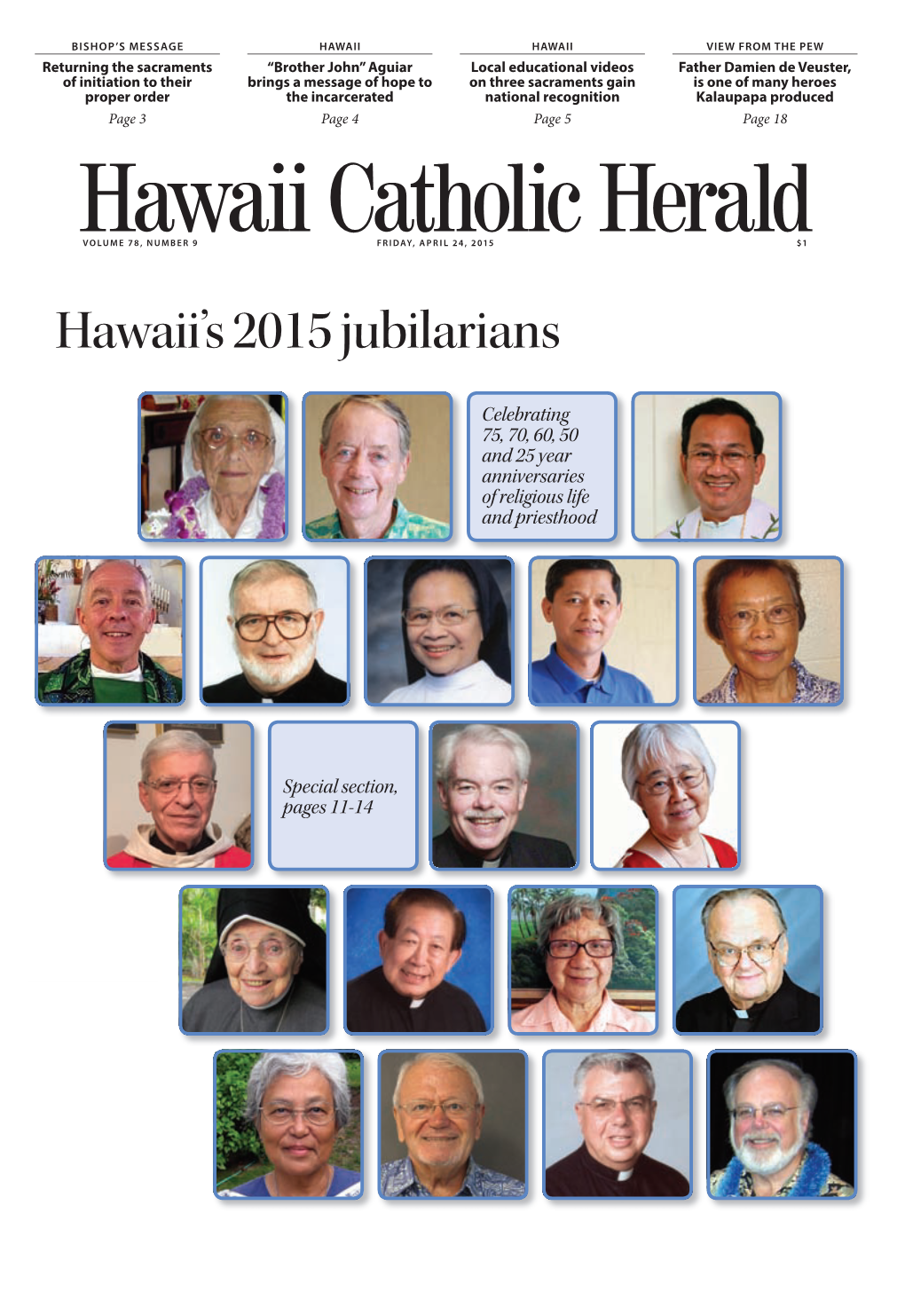 Hawaii's 2015 Jubilarians