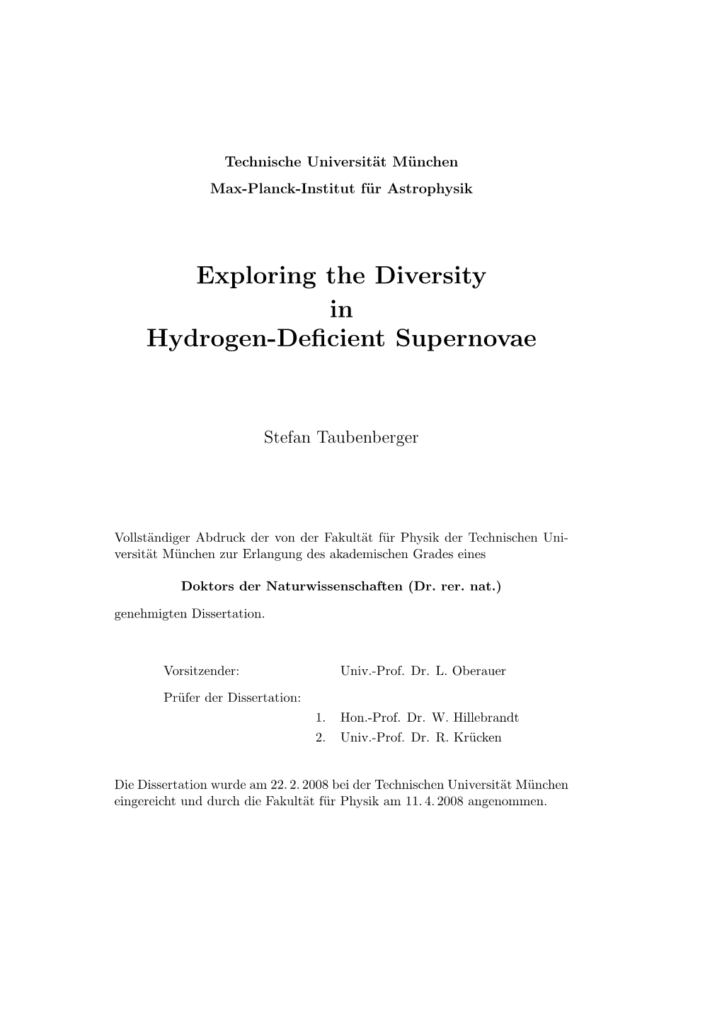 Exploring the Diversity in Hydrogen-Deficient