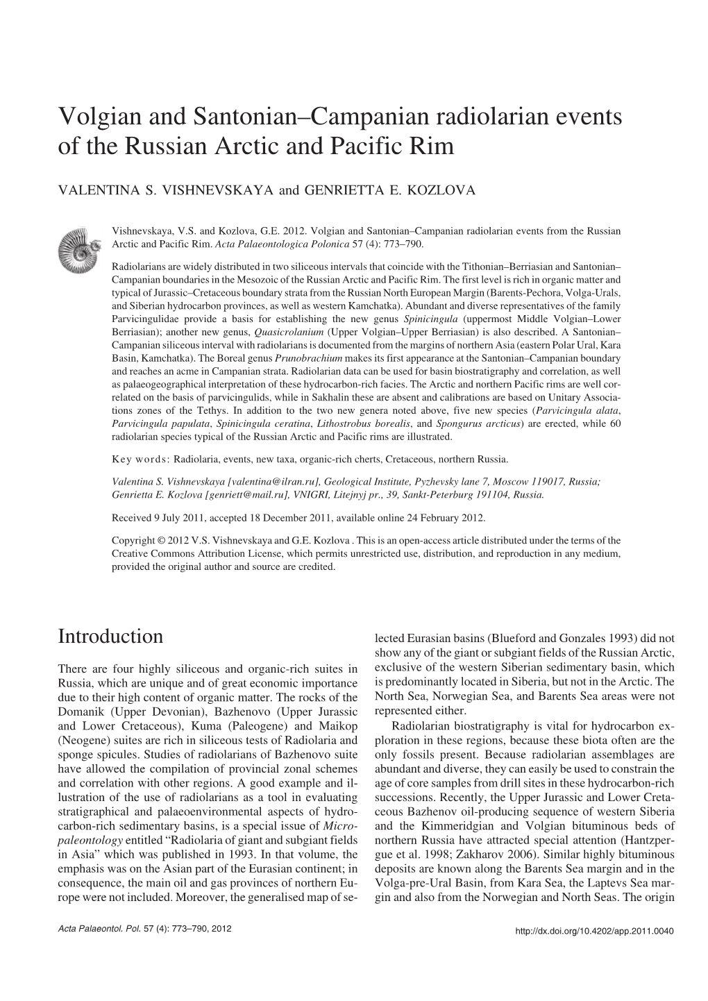 Volgian and Santonian–Campanian Radiolarian Events of the Russian Arctic and Pacific Rim