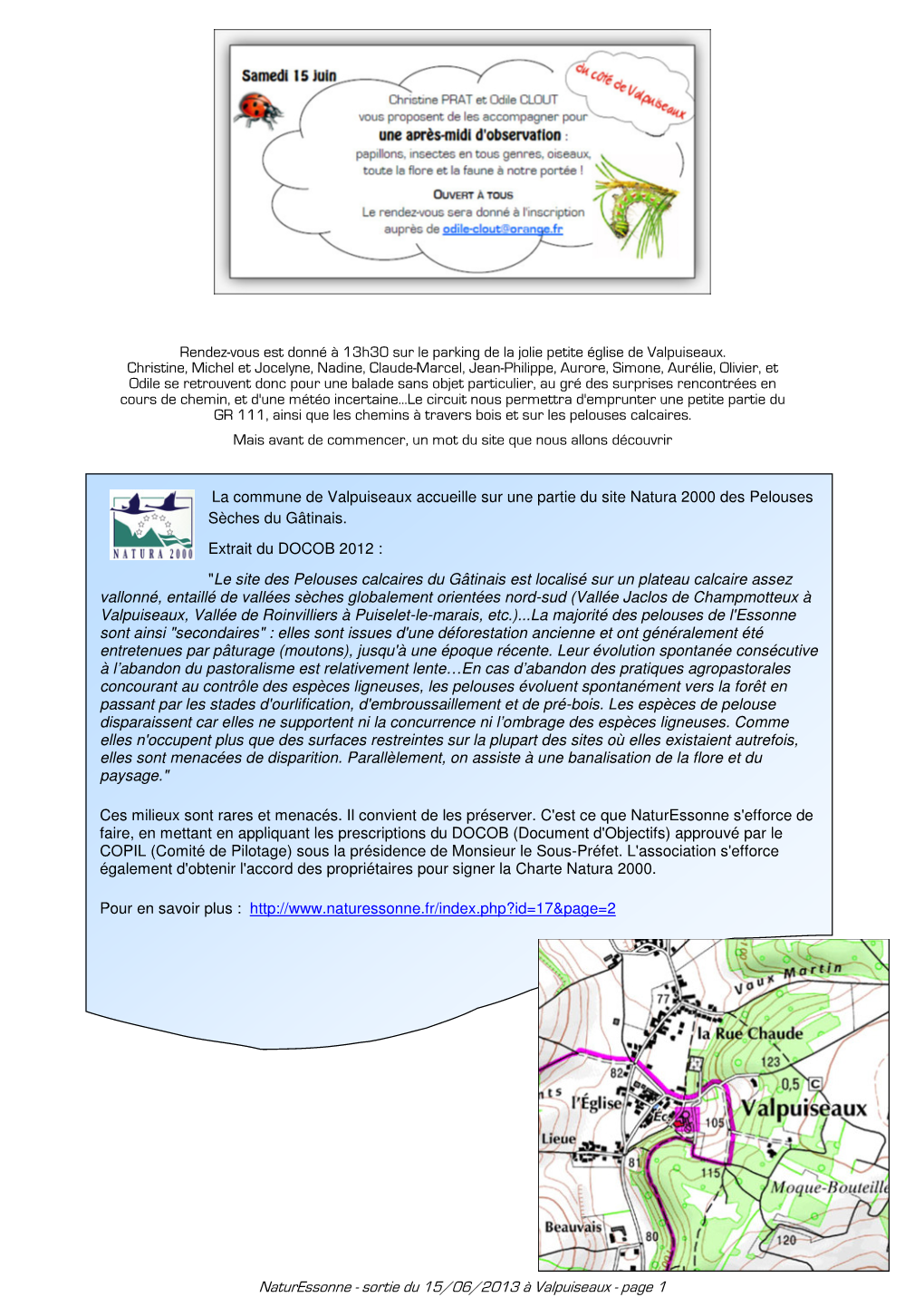 Sortie Du 15/06/2013 À Valpuiseaux - Page 1