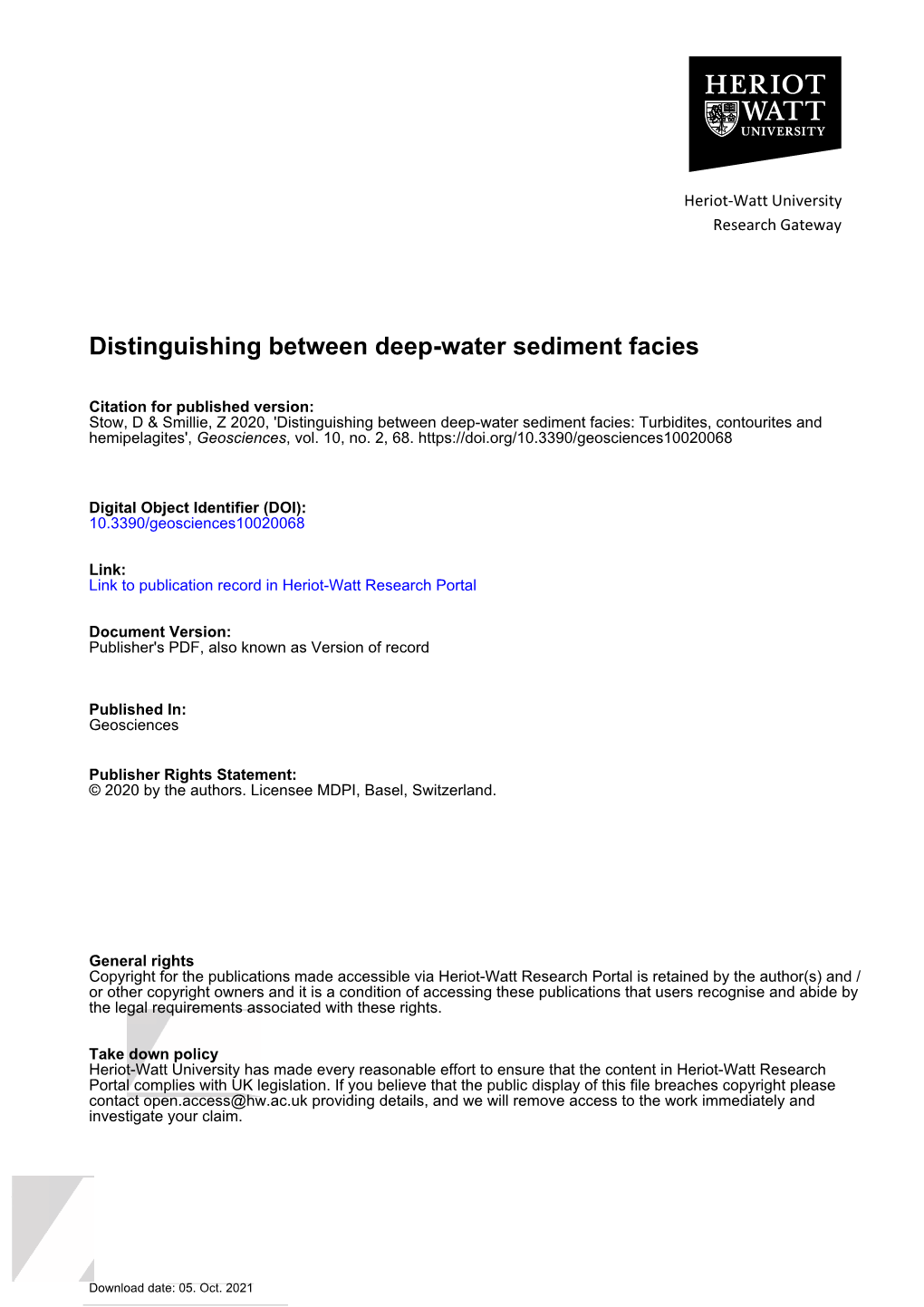 Distinguishing Between Deep-Water Sediment Facies