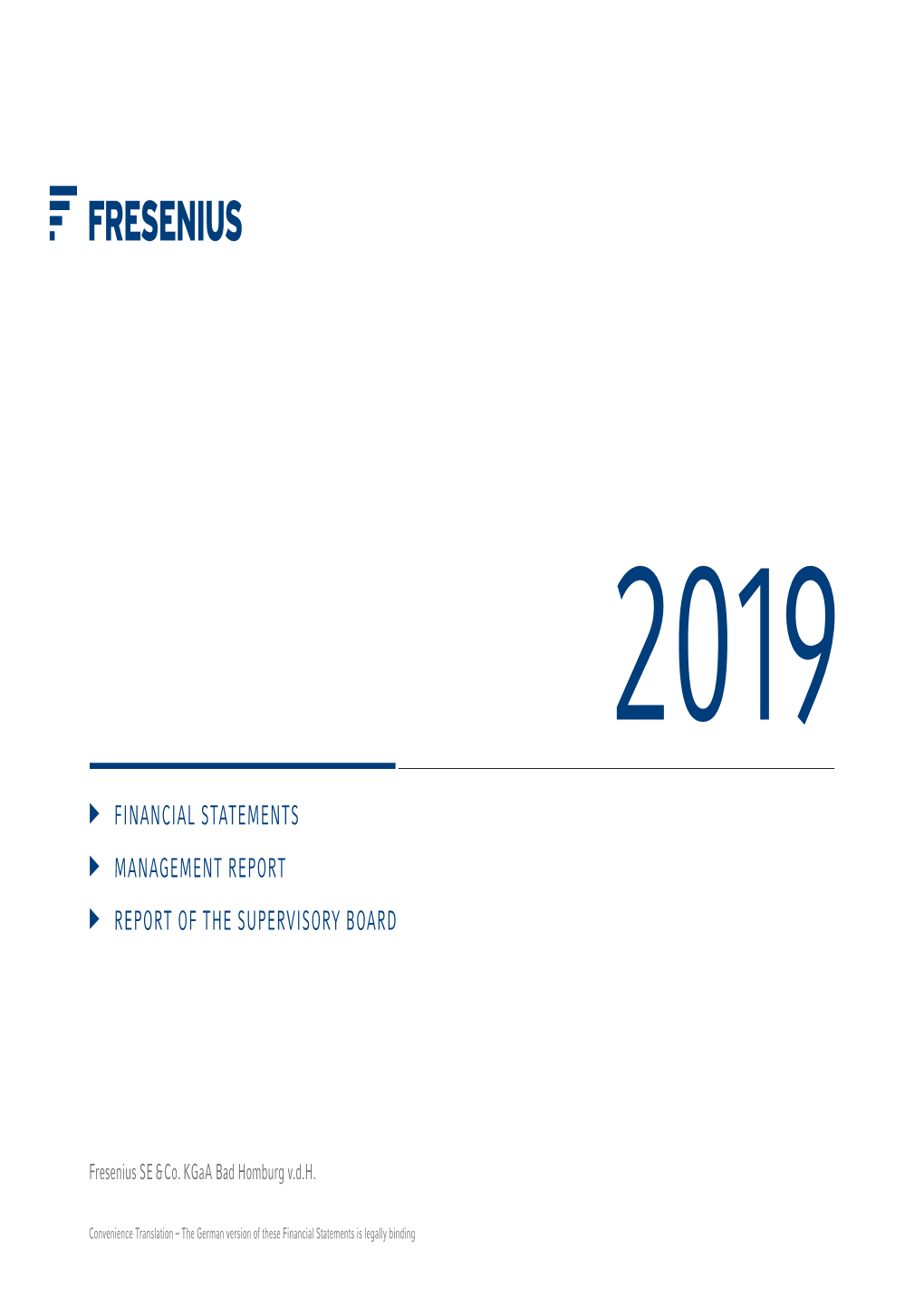 Fresenius SE & Co. Kgaa Financial Statements 2019