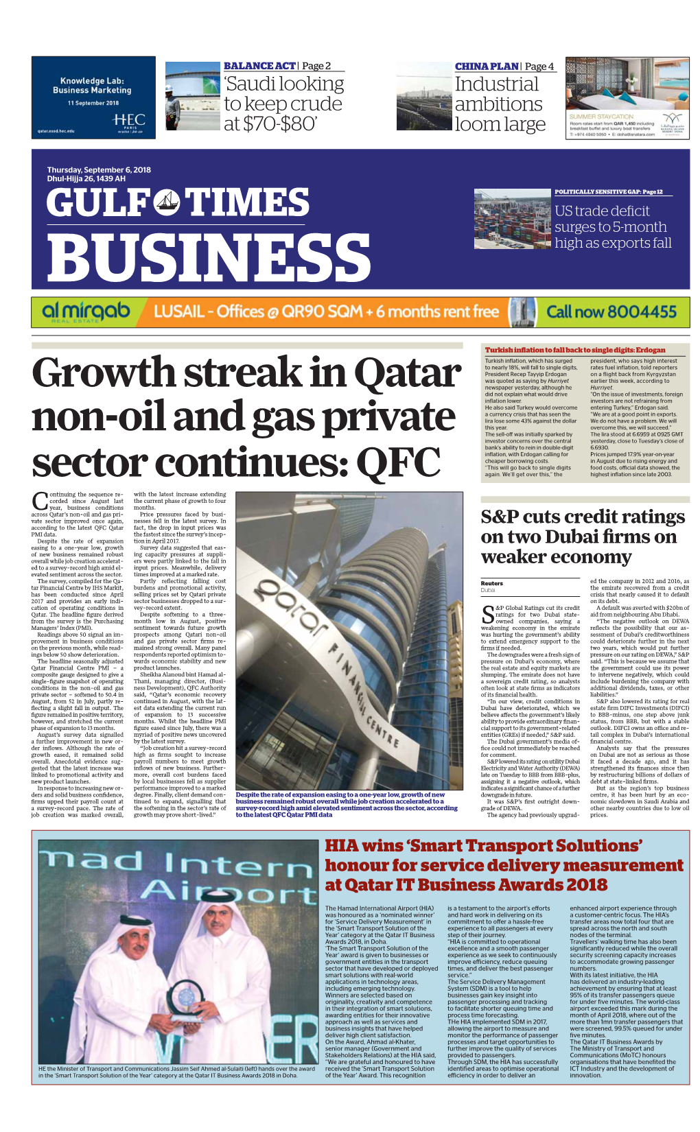 Growth Streak in Qatar Non-Oil and Gas Private Sector Continues