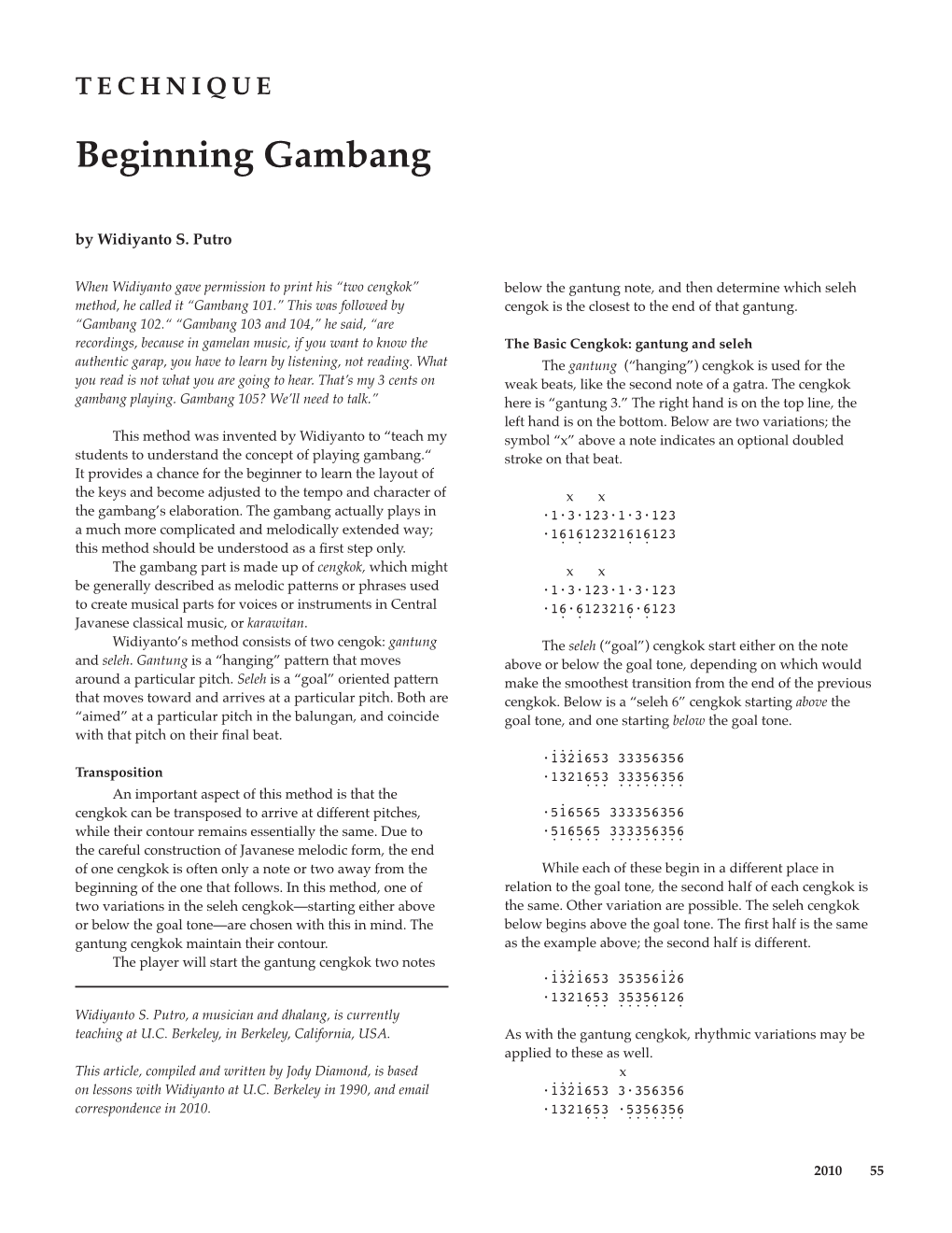 Beginning Gambang
