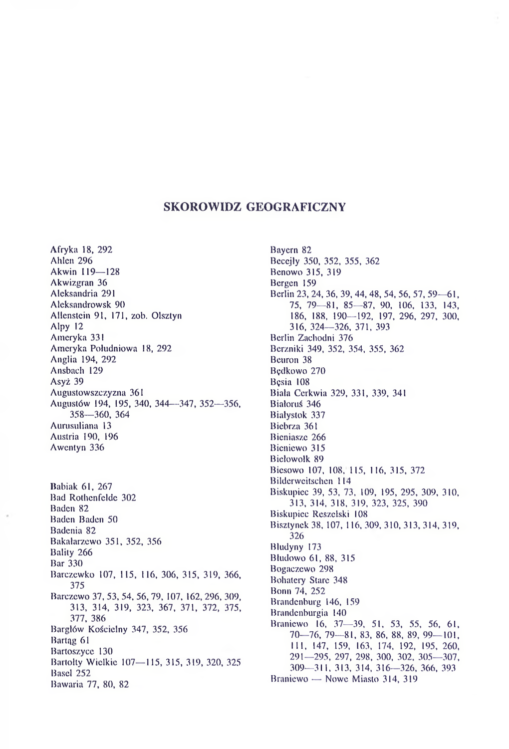 Skorowidz Geograficzny