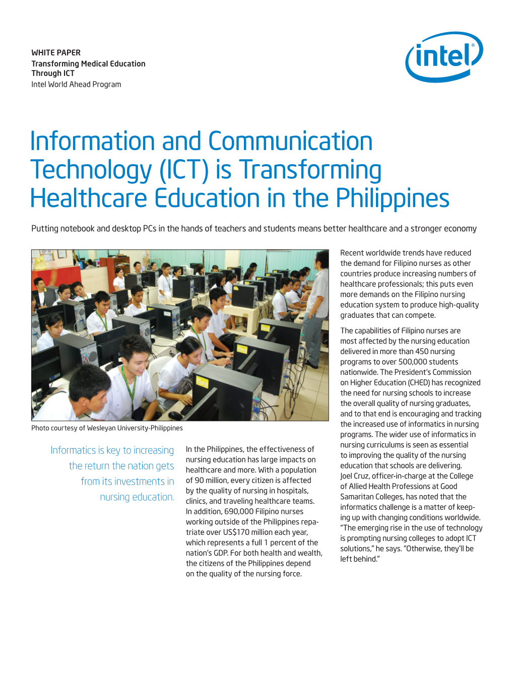 (ICT) Is Transforming Healthcare Education in the Philippines
