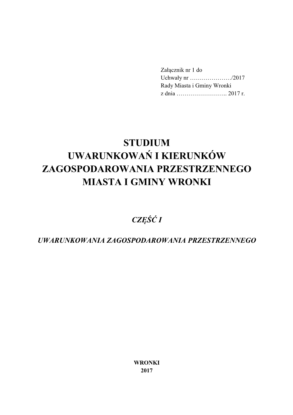 Studium Uwarunkowań I Kierunków Zagospodarowania Przestrzennego