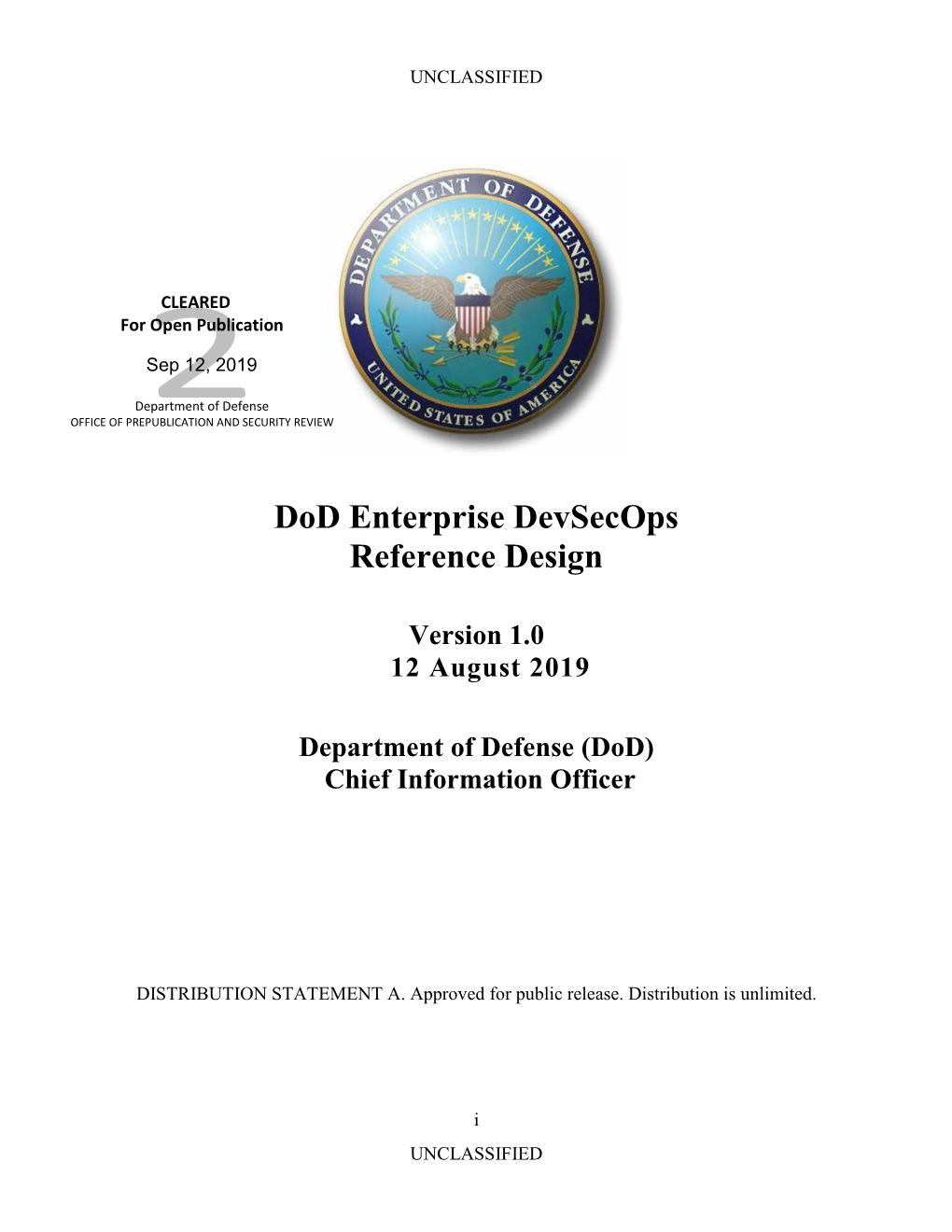 Dod Enterprise Devsecops Reference Design