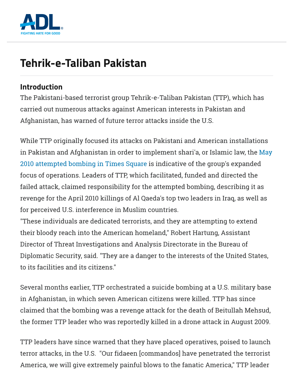 Tehrik-E-Taliban Pakistan