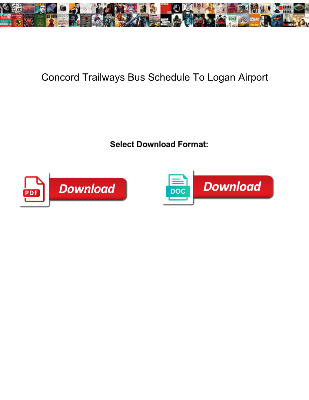 Concord Trailways Bus Schedule to Logan Airport