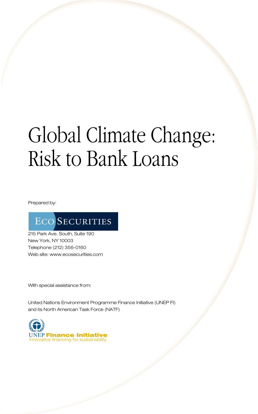 Global Climate Change: Risk to Bank Loans