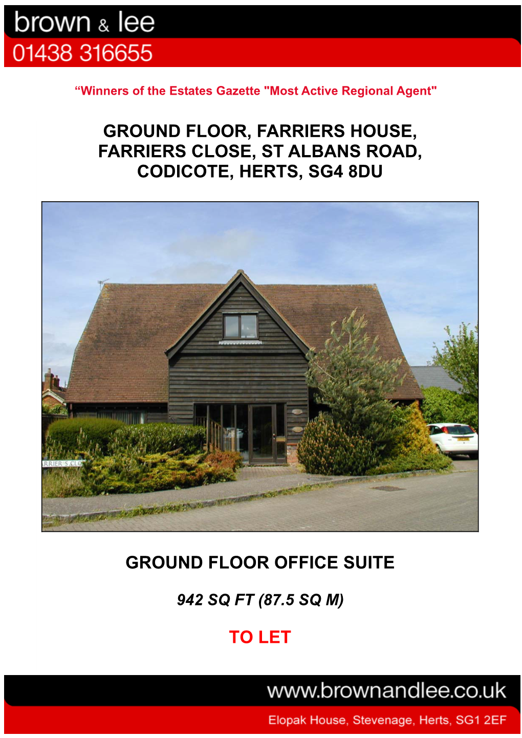 Ground Floor, Farriers House, Farriers Close, St Albans Road