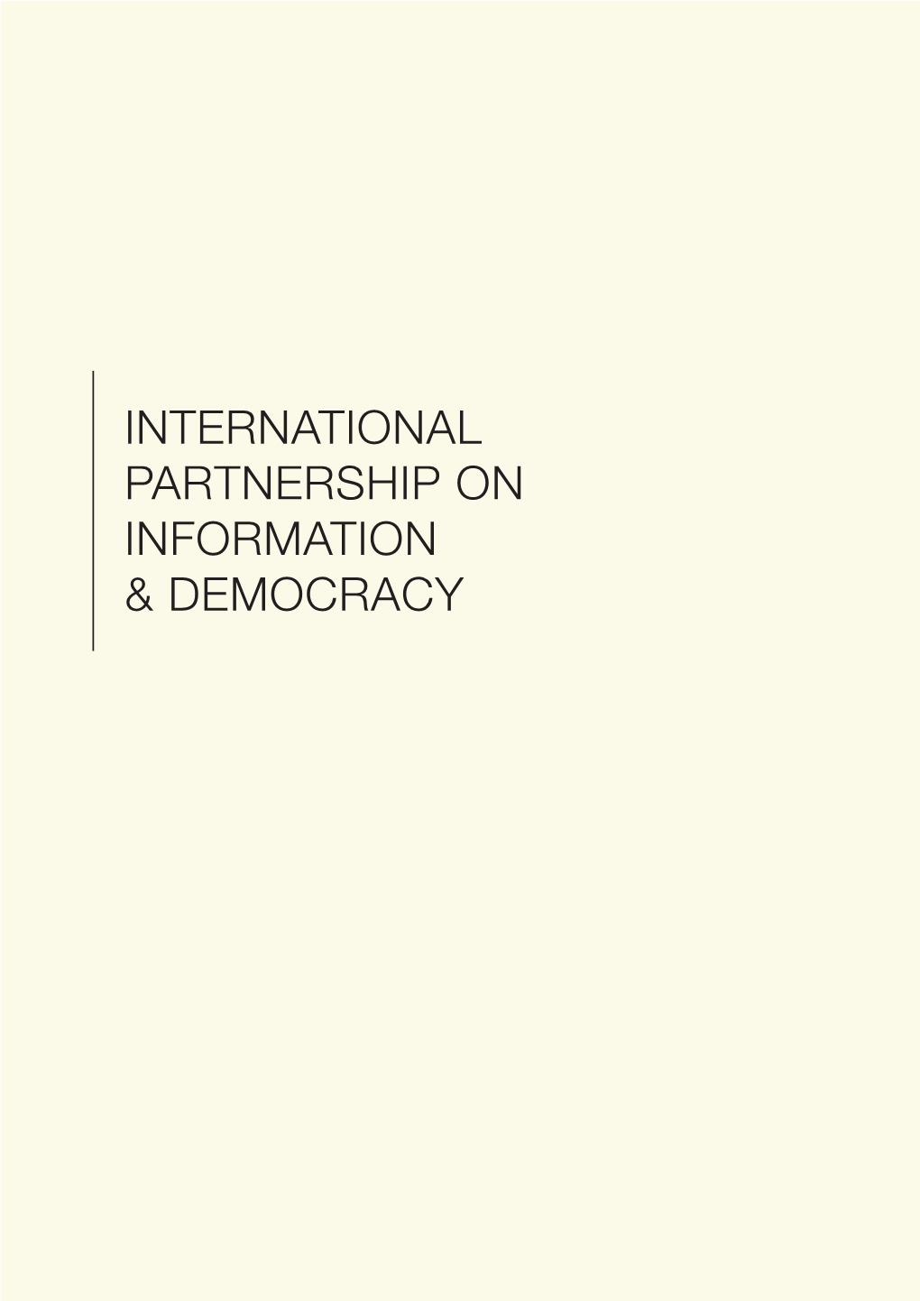 International Partnership on Information & Democracy