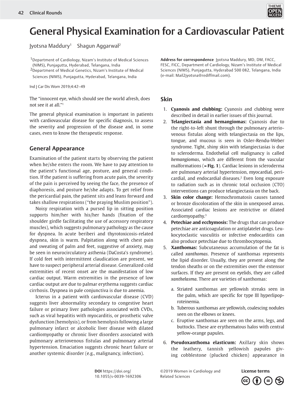 General Physical Examination for a Cardiovascular Patient