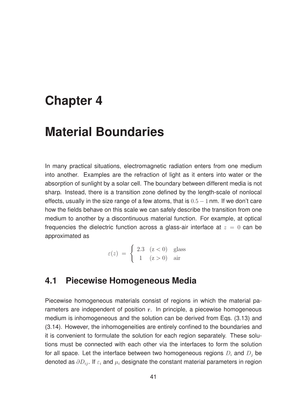 Chapter 4 Material Boundaries