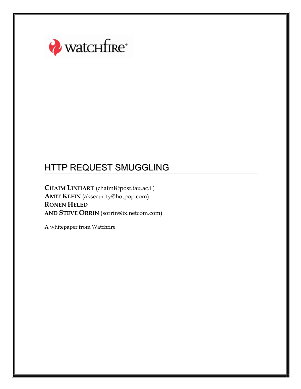 Http Request Smuggling