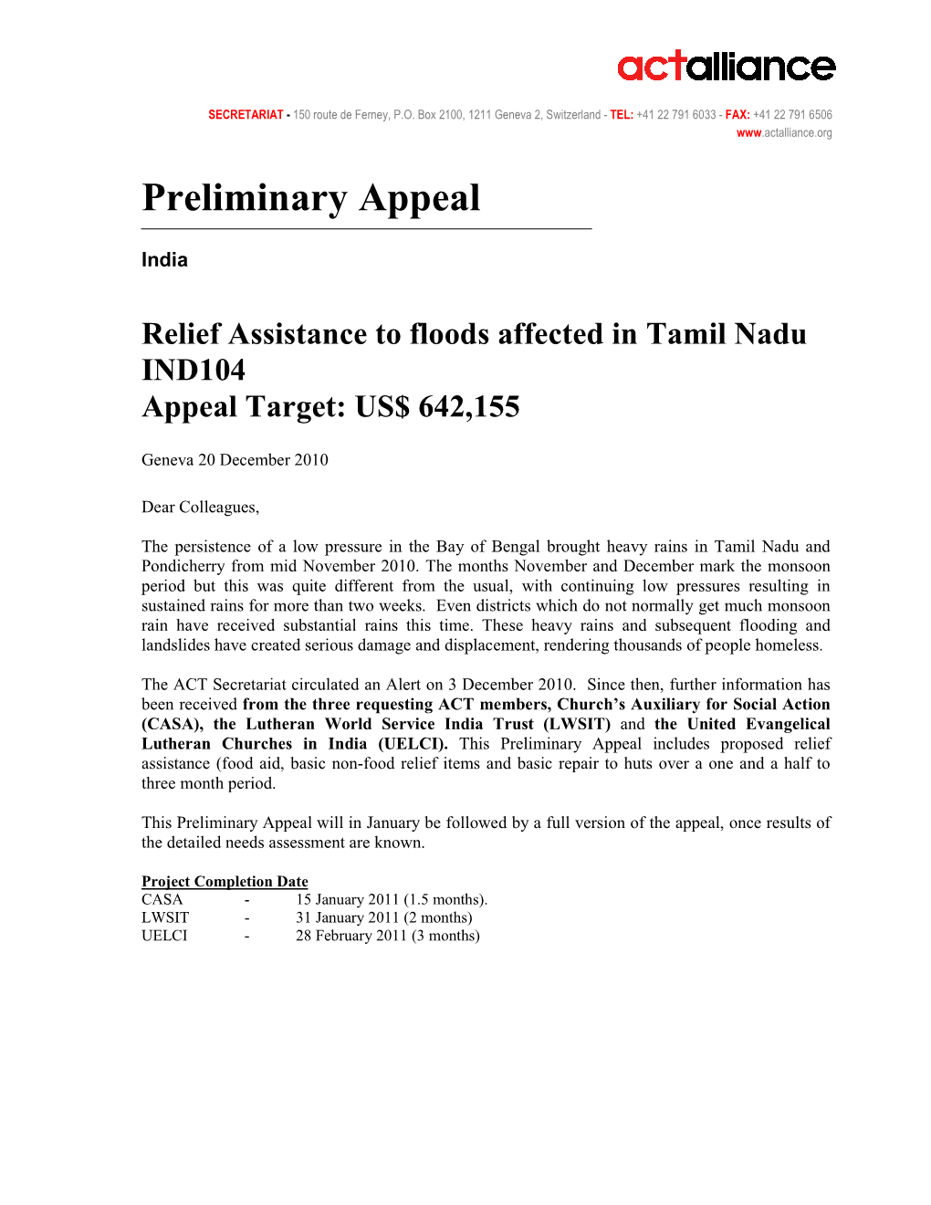 IND104 India Prelimnary Appeal TN Floods for Approval 20 Dec2010