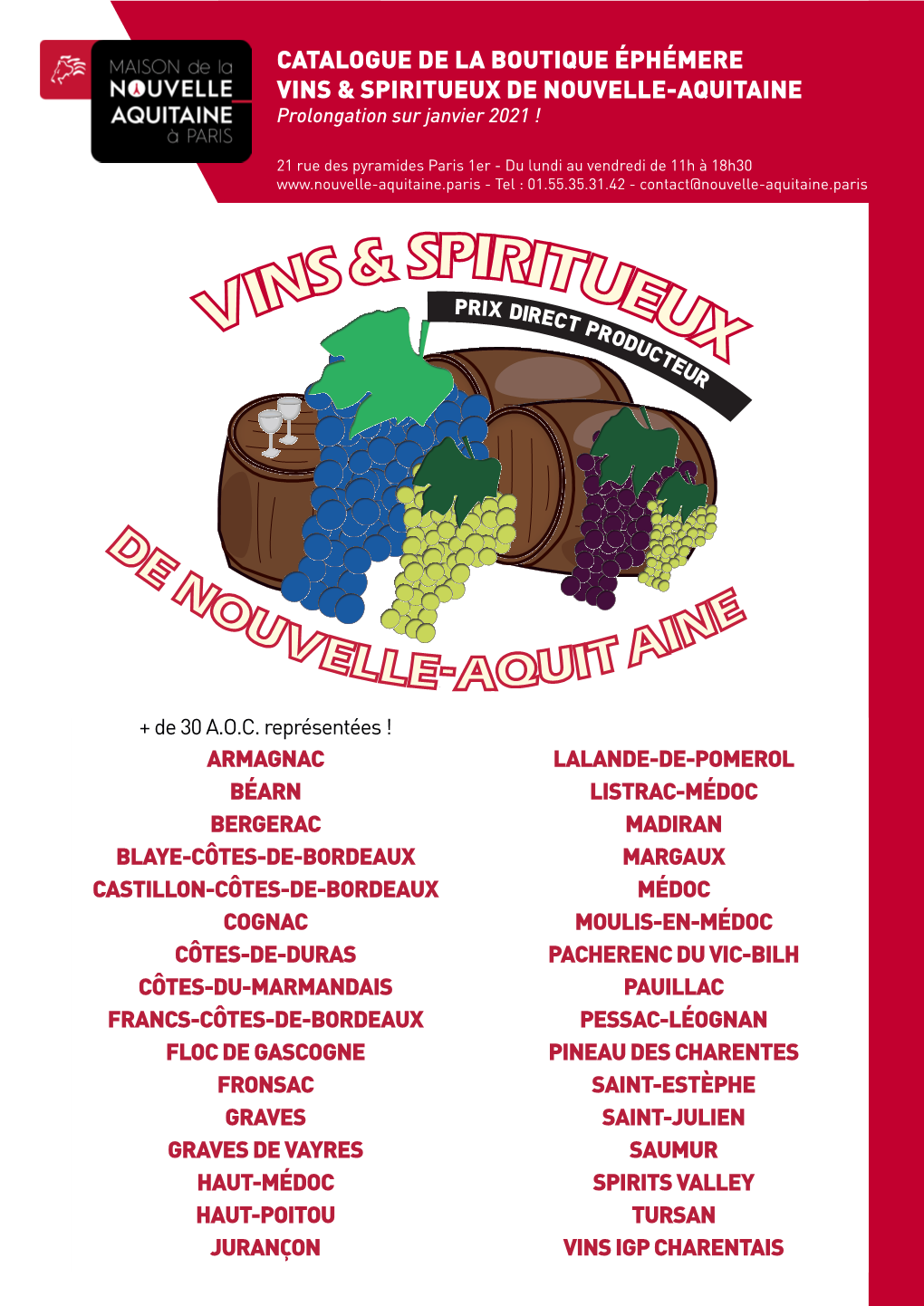 Catalogue De La Boutique Éphémere Vins & Spiritueux