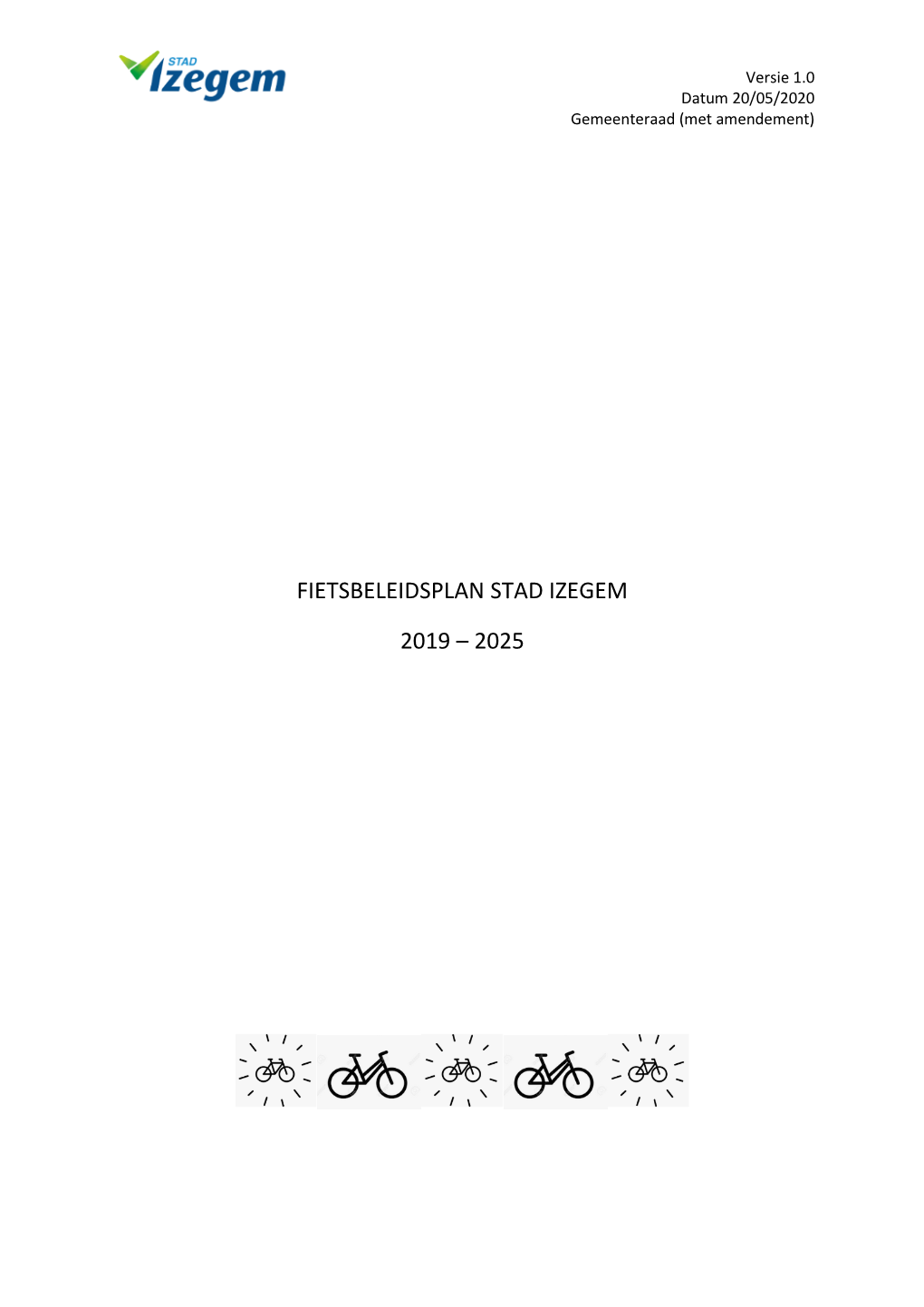 Fietsbeleidsplan Stad Izegem 2019 – 2025