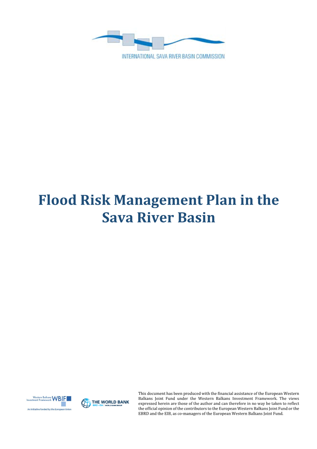 Flood Risk Management Plan in the Sava River Basin