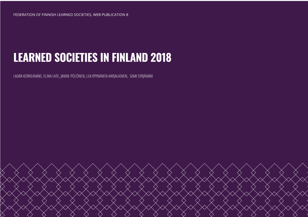 Learned Societies in Finland 2018