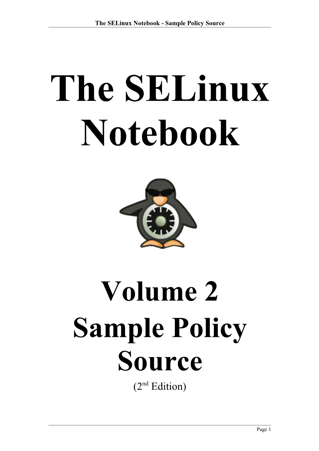 The Selinux Notebook, Volume 2