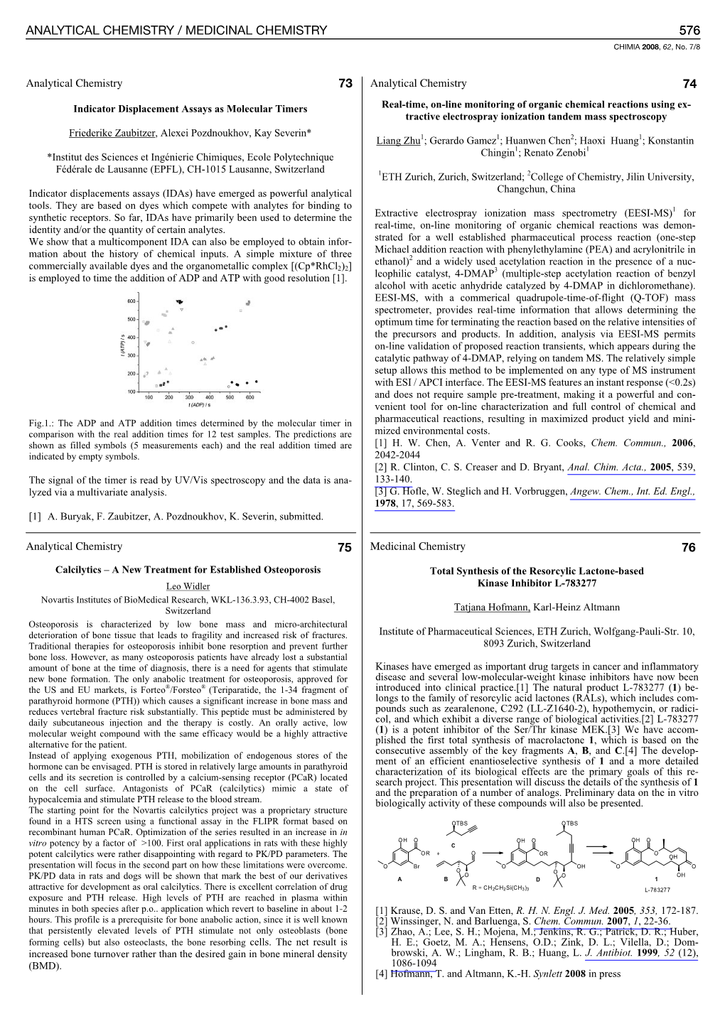 MEDICINAL CHEMISTRY557676 CHIMIA 2008, 62,No