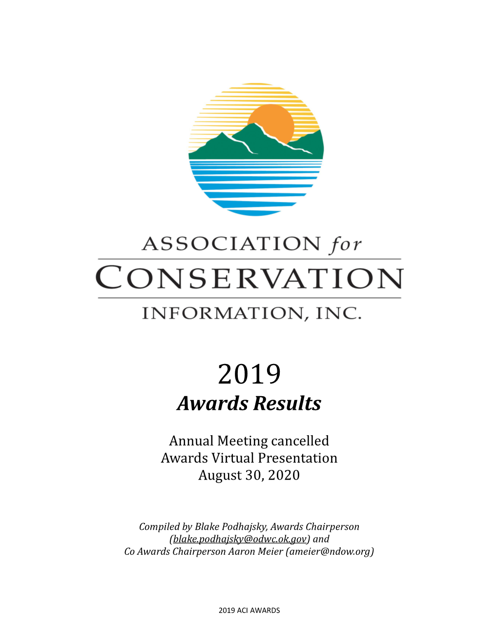 2019 ACI Awards Results