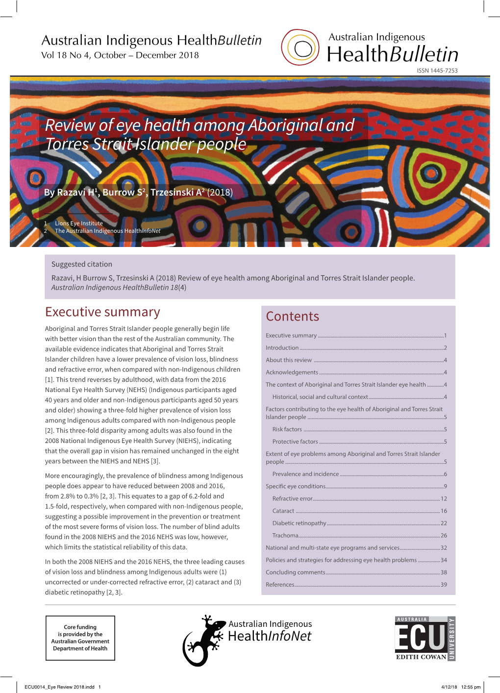 Review of Eye Health Among Aboriginal and Torres Strait Islander People