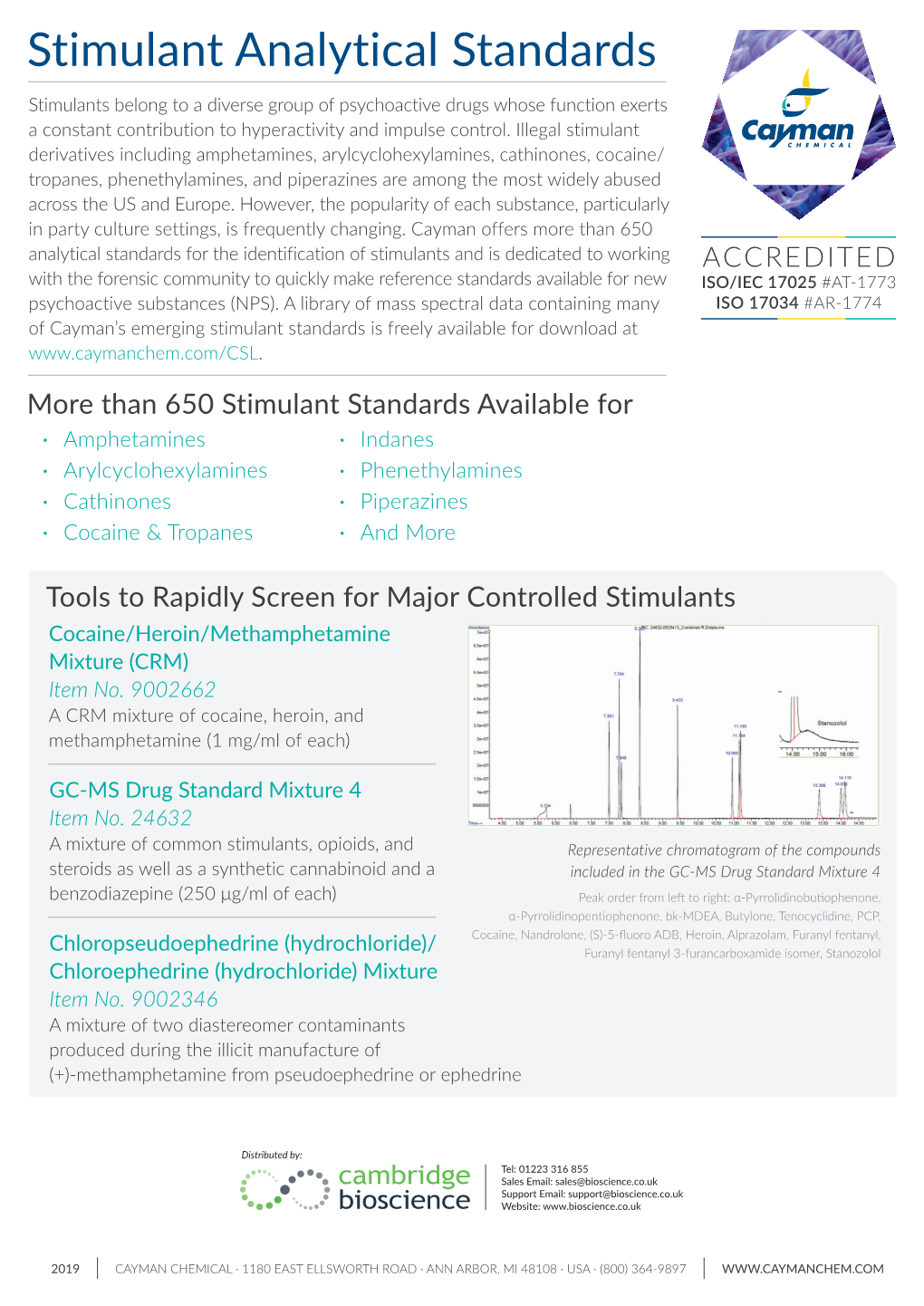 Stimulant Analytical Standards Flyer