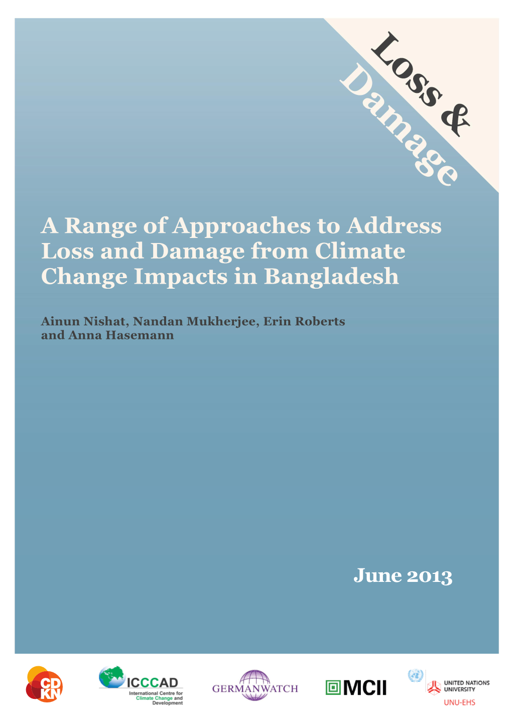 Loss and Damage from Climate Change Impacts in Bangladesh