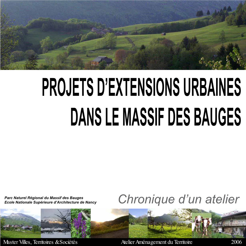Projet D'extension Urbaine Dans Le Massif Des Bauges (73
