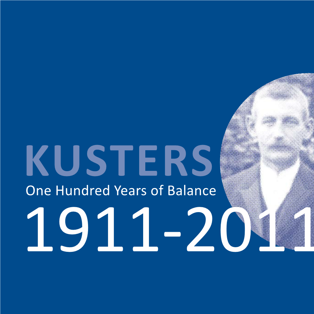 One Hundred Years of Balance 1911-2011 KUSTERS One Hundred Years of Balance 1911-2011