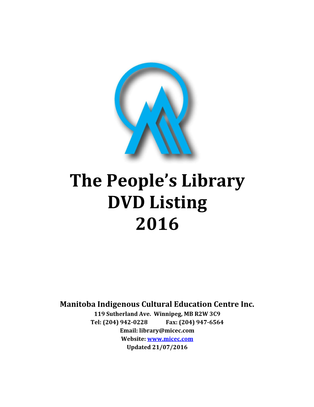 The People's Library DVD Listing 2016