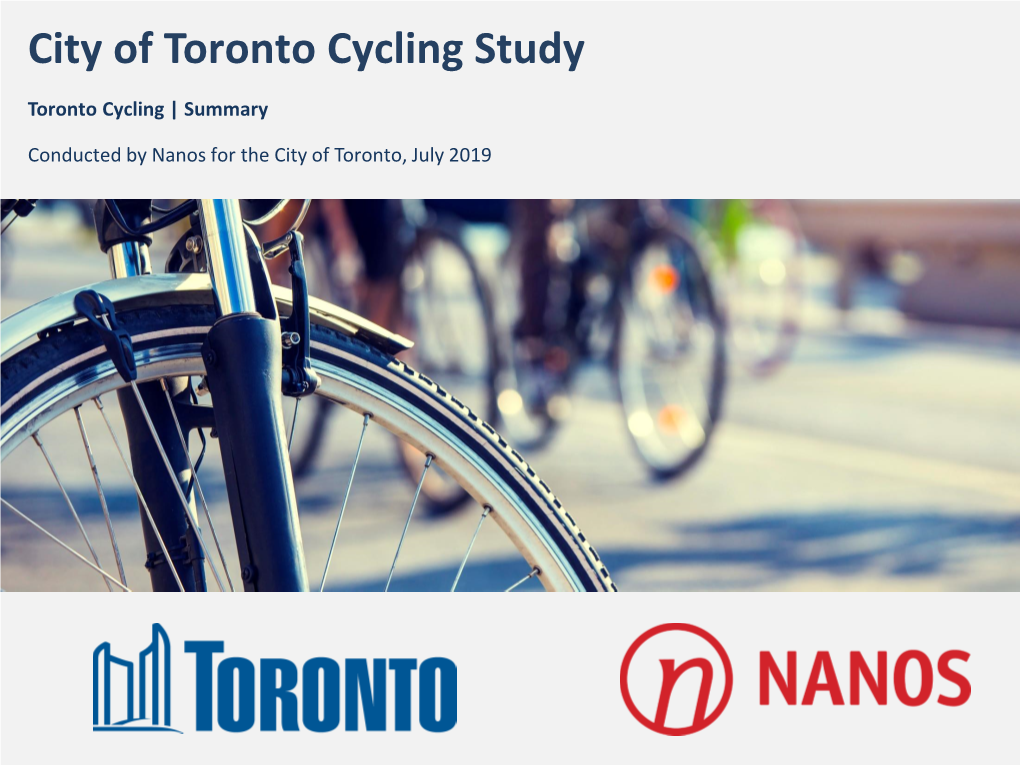 City of Toronto Cycling Study