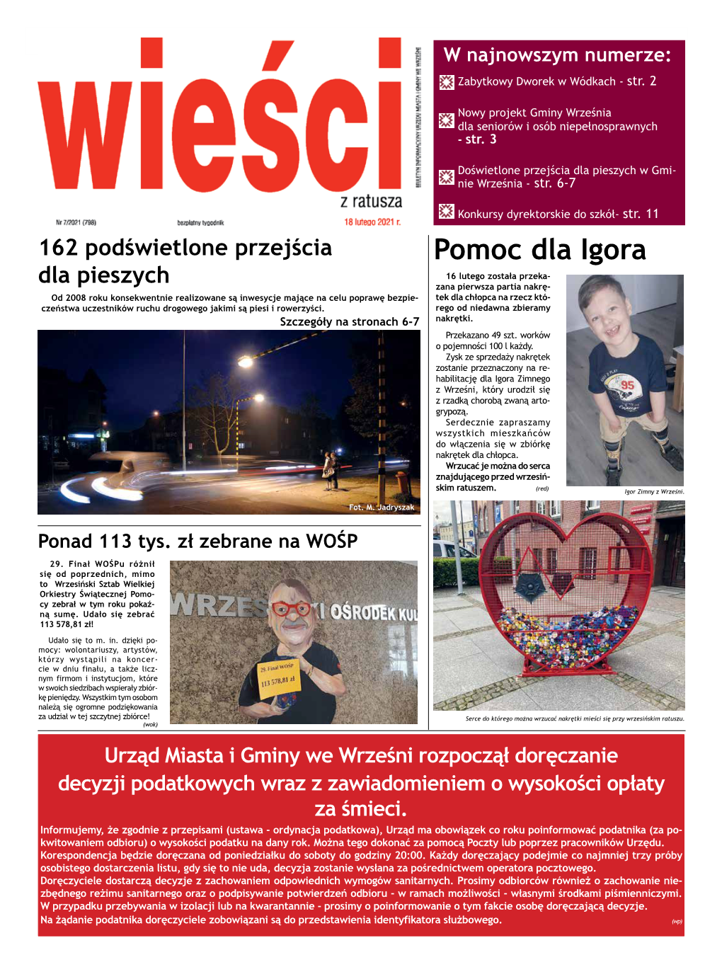 Otwórz Plik Wieści Z Ratusza Nr 7 Z 18 Lutego 2021 Roku