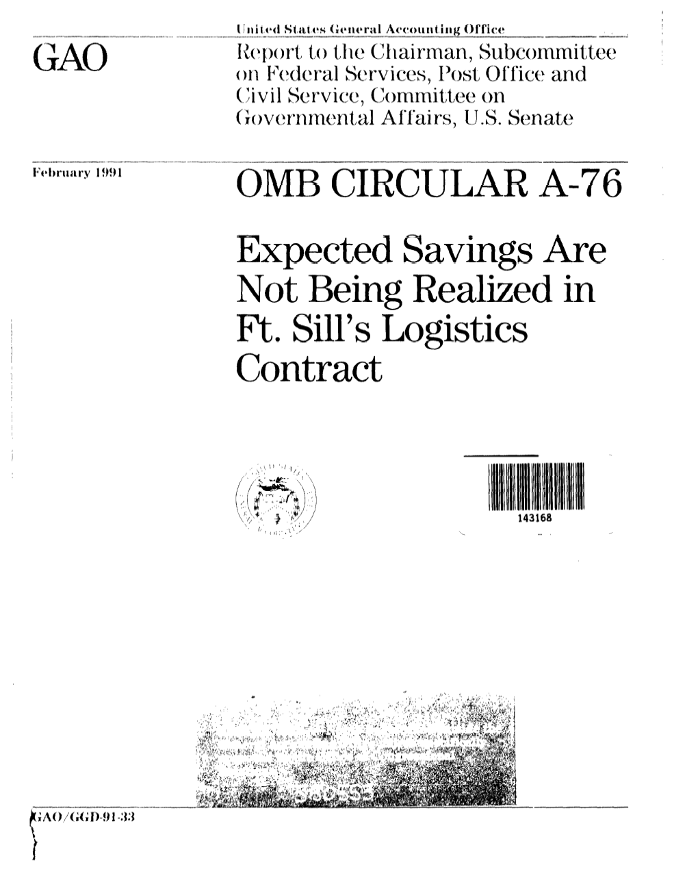 Expected Savings Are Not Being Realized in Ft. Sill's Logistics Contract