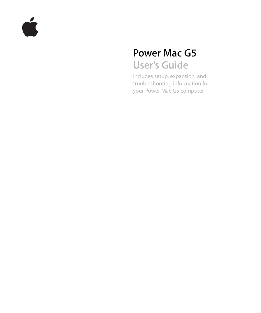 Power Mac G5 User's Guide