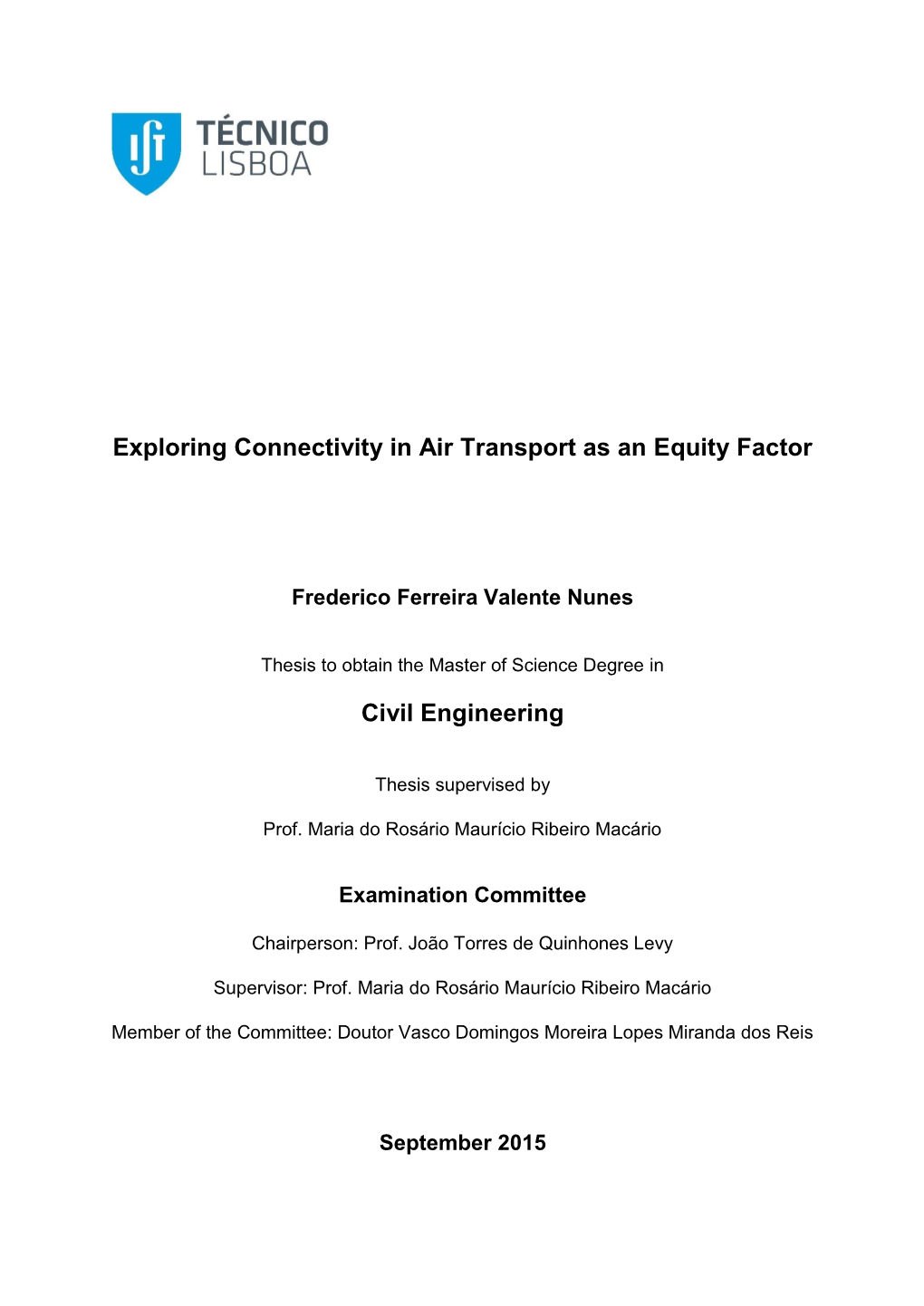 Exploring Connectivity in Air Transport As an Equity Factor