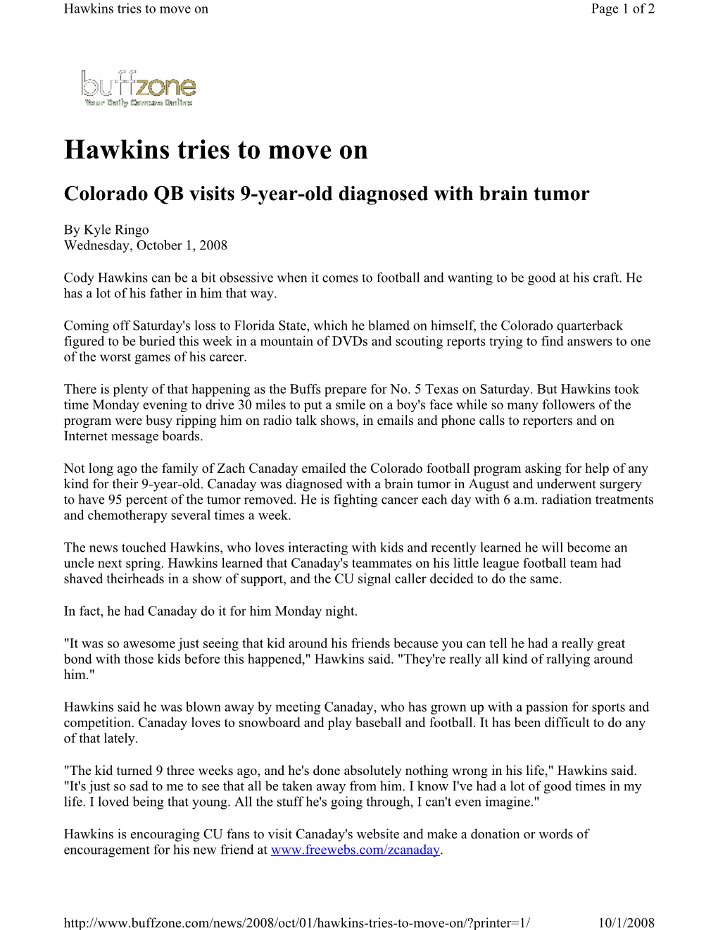 Hawkins Tries to Move on Page 1 of 2