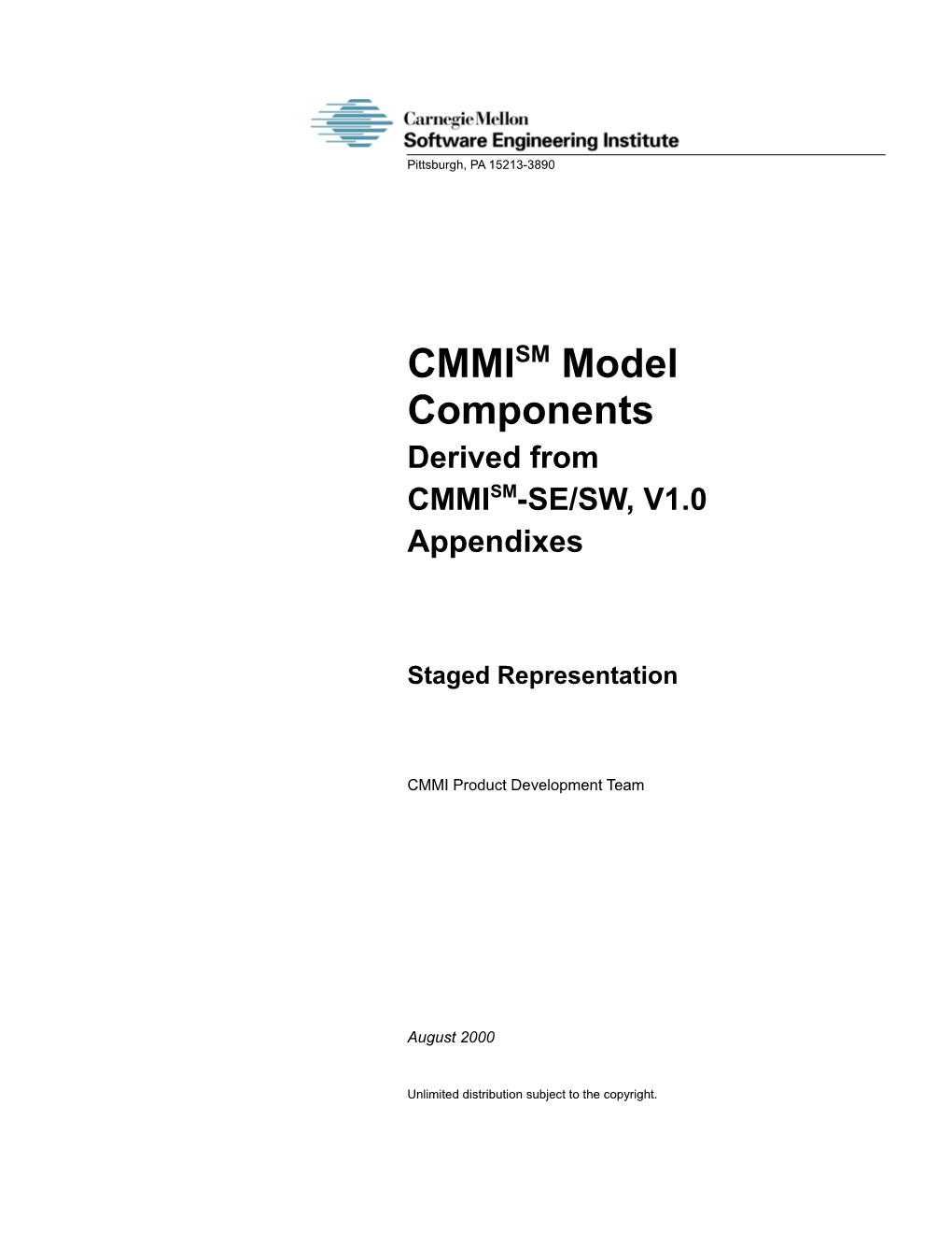 CMMI-SE/SW Staged Representation