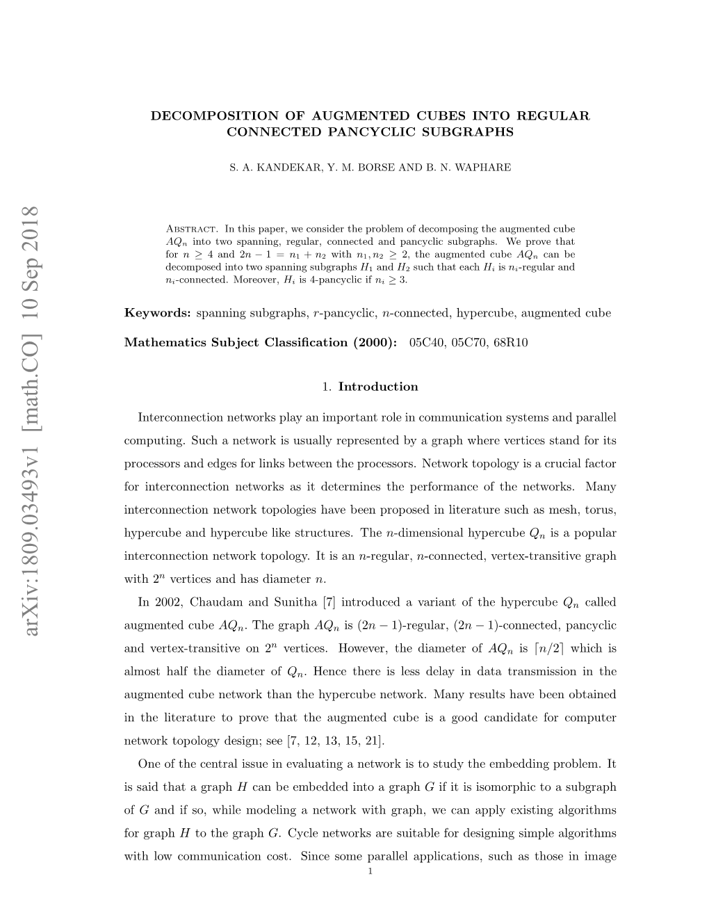 Decomposition of Augmented Cubes Into Regular Connected Pancyclic