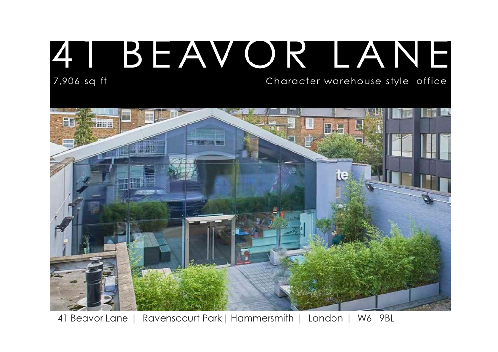 41 Beavor Lane | Ravenscourt Park| Hammersmith | London | W6 9BL