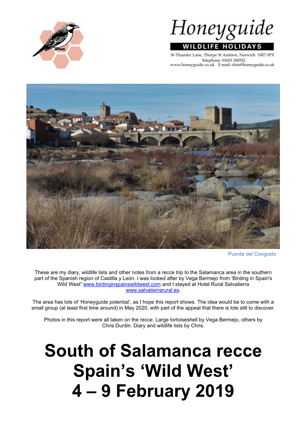 Salamanca Recce February 2019