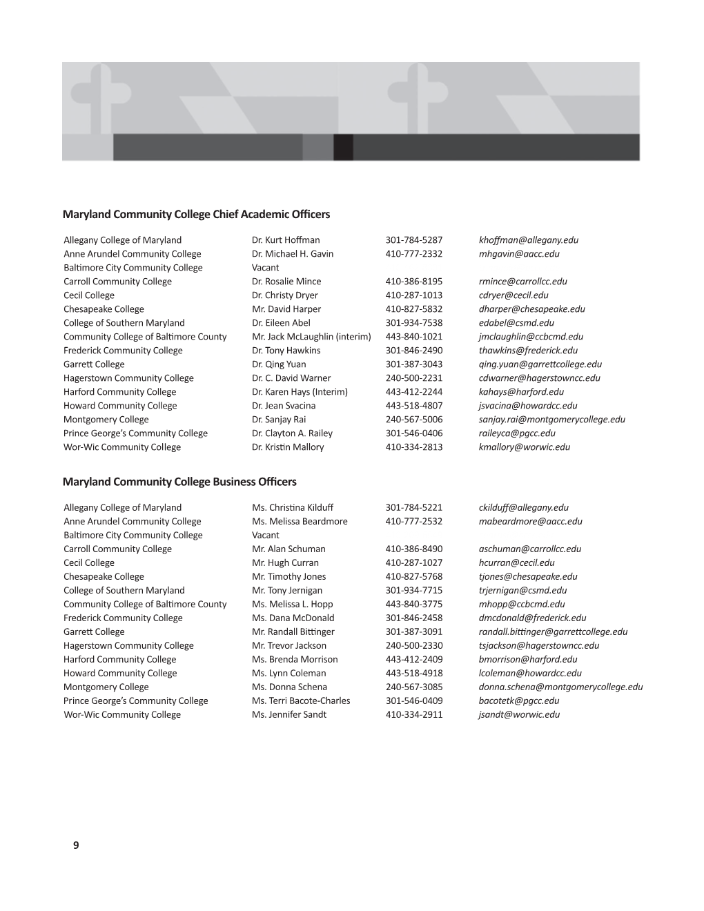 Maryland Community College Chief Academic Officers