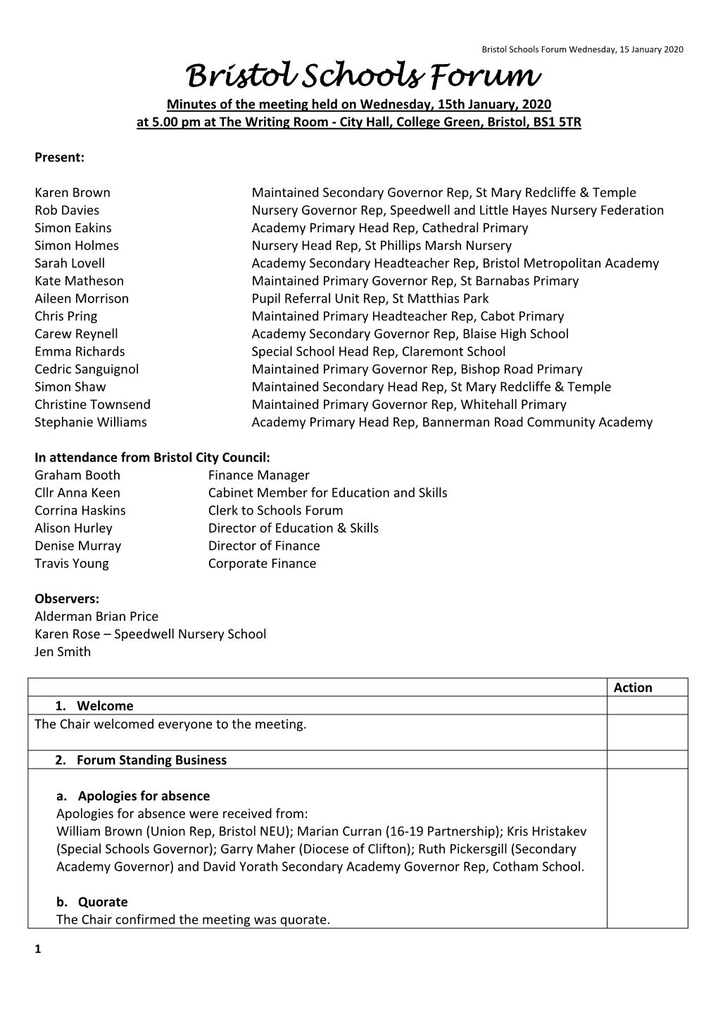 Minutes of the Previous Meeting PDF 123 KB