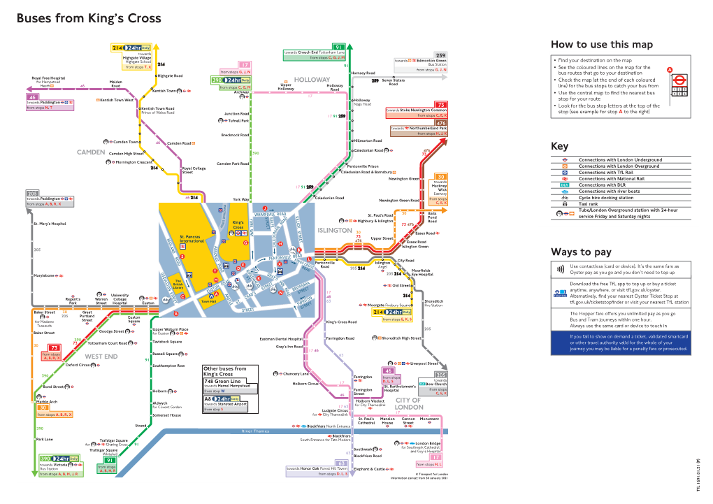 Buses from Kings Cross