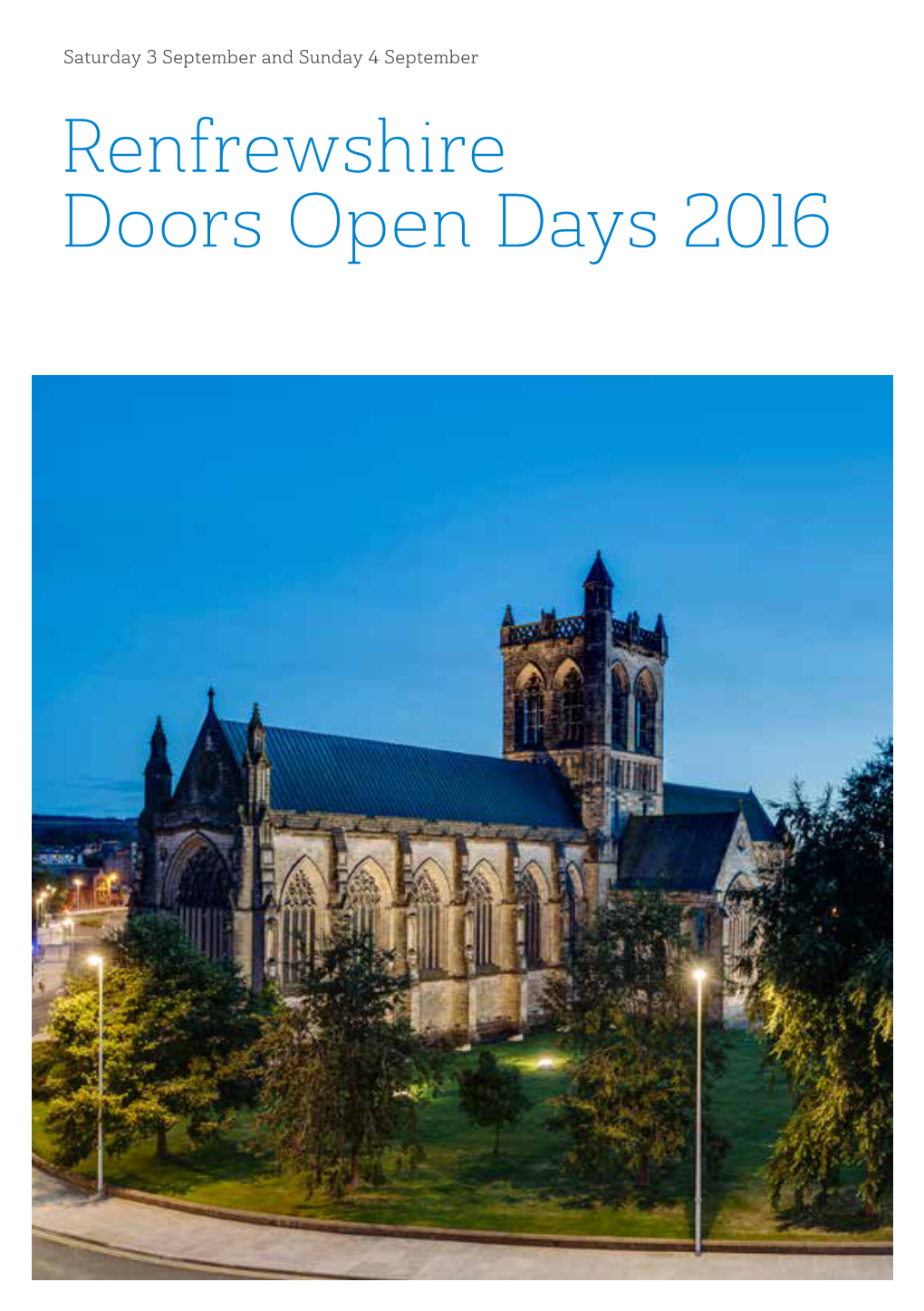 Renfrewshire Doors Open Days 2016 Renfrewshire Doors Open Days