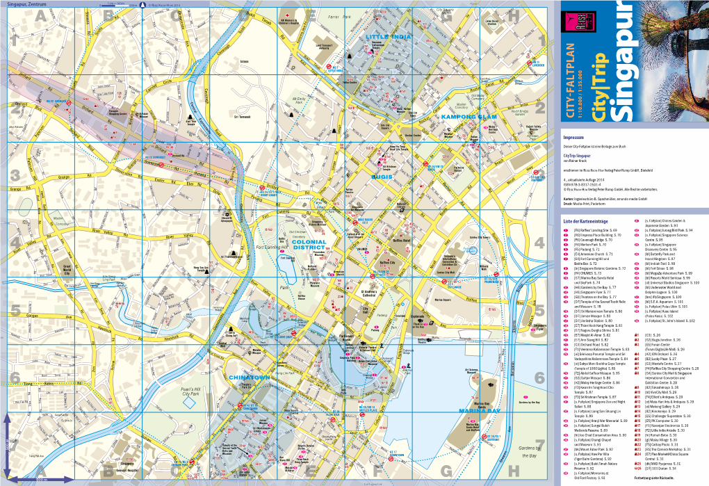 Faltplan Singapur 2014