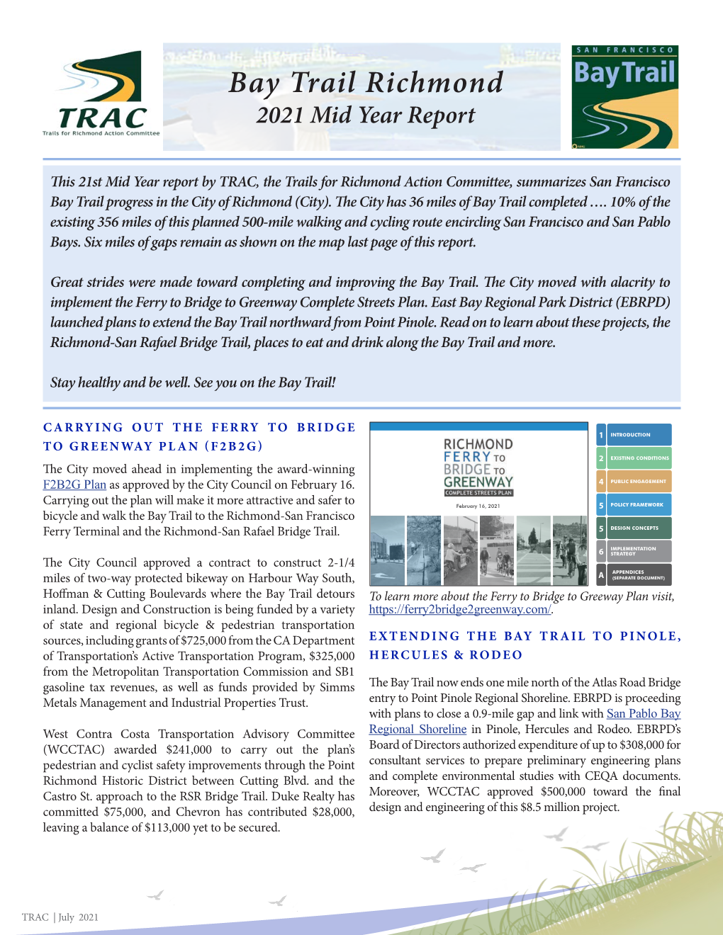 Bay Trail Richmond 2021 Mid Year Report